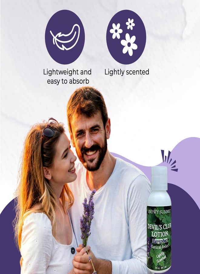 Snowy Summit Lavender Devil's Club Lotion - Quick Absorbing Herbal Body Lotion for Dry Skin Relief - Alaskan Crafted Natural Lotion with Olive, Avocado & Sweet Almond Oil - Non-Greasy Formula - 3 oz. - Image 4